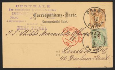 Poststück/Briefstück - österr. - Partie Poststücke Ausg. 1883 mit Reko- und Auslandspost, - Známky