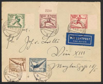 Poststück - D.Reich Nr. 609/16 (Olympische - Briefmarken