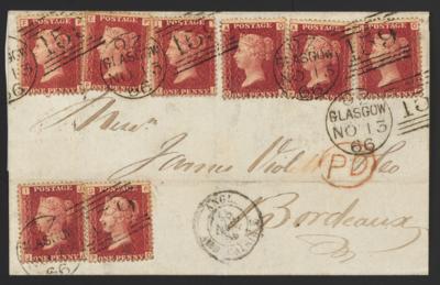 Poststück - Interess. Partie Auslandspost Großbrit. 1854/1898 mit Destinationen wie Palermo, - Francobolli