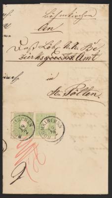 Poststück - Österr. Ausg. 1858 - "BÖHEIMKIRCHEN - Briefmarken