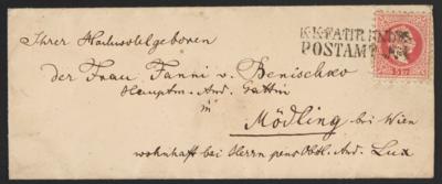 Poststück - Österr. Ausg. 1867 - 2 fahrende Postämter - Let. per mare sowie Trieste Col. Vapore, - Stamps