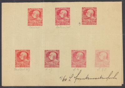 Poststück - Österr. - Ausg. 1908 - 7 verschiedene - Francobolli