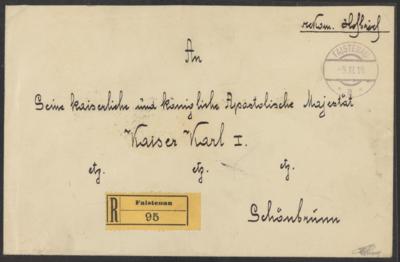 Poststück - Österr. Monarchie 1918 - Rekommandierter - Známky