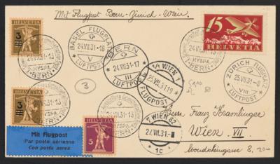 Poststück - Partie Flugpostbelege Schweiz ca. 1923/1938, - Briefmarken