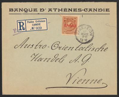 Poststück - Partie Poststücke Griechenland mit etwas Zypern - u.a. div. Post aus Kreta um 1912/13, - Francobolli