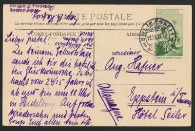 Poststück - Schweiz Nr. II auf Ansichtskarte - Briefmarken