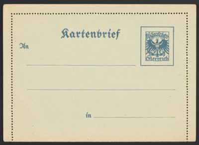 Poststück - Spezial-Sammlung Österr. "Amtl. Kartenbriefe 1886/1938, - Francobolli
