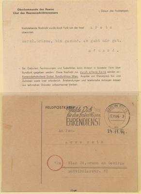 Poststück - spezialsammlung BERLIN in der letzten Kriegsphase 1945 mit Bezug WIEN, - Briefmarken