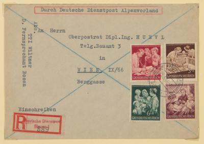 Poststück - Südtirol/BOZEN 1945 - 14 Belege vorwiegend D. Dienstpost teils nach Wien, - Stamps