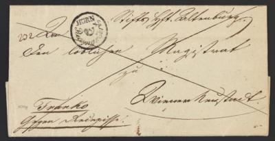 Poststück - Vorphila NÖ - "Horn Recomandirt" - Einkreisstempel(Kühn Nr. 54f) auf Faltbrief nach Wiener Neustadt aus 1838, - Stamps