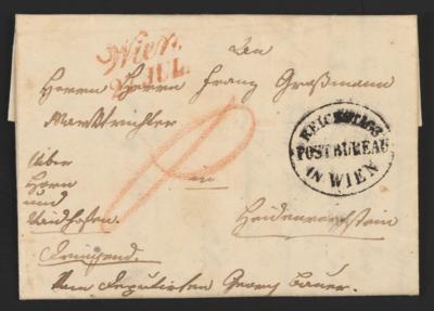 Poststück - Vorphila Wien - "REICHSTAGS/POSTBUREAU/IN WIEN" auf Faltbrief nach Heidenreichstein aus 1848, - Francobolli