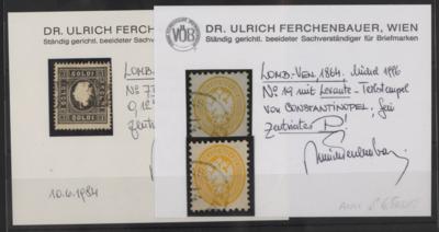 .gestempelt/Briefstück - Sammlung Lombardei u.a. Nr. 5MIII mit Teilabdruck des Wiener Tax gestempelt, - Briefmarken