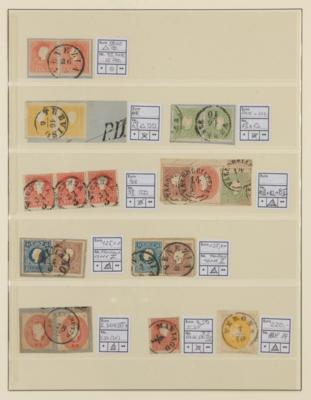 .gestempelt/Briefstück - Sehr schöne Sammlung Lombardei Ausg. 1850/1864 - mit vielen Abstpgn., - Stamps