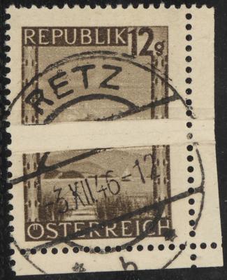 .gestempelt - Österr. Nr. 757 mit EXTREMER PAPIERFALTE (Papier tlw. gebrochen), - Stamps