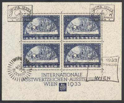 .gestempelt - Österr. - WIPABLOCK (128:105:128:105) - entwertet mit 4 Sonderstempeln (Künstlerhaus (2), - Briefmarken