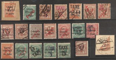 */gestempelt - Partie Südtiroler Lokalmarken 1918 vorwiegend BOZEN, - Stamps