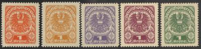 * - Österr. 1919 1 Krone Wappenausg. Farbproben in Orange, - Známky