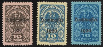 (*) - Österr. 1921 - 10 Heller aus der Hochwasserserie (ANK Nr. 341 P) Farbprobe in Dnkelbraun, - Briefmarken