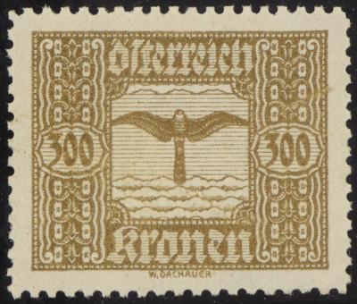 ** - Österr. 1922 - 300 Kronen Kreßflug, - Briefmarken