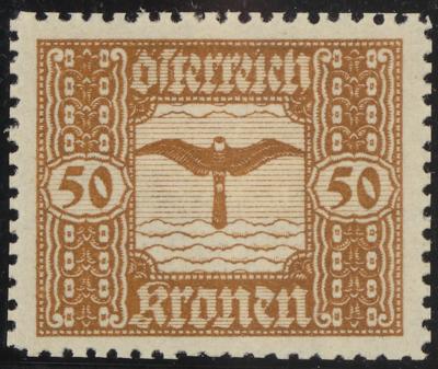 * - Österr. 1922 - 50 Kronen Kreßflug, - Briefmarken