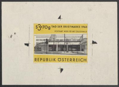 ** - Österr. Nr. 1174 PU (Tag der Briefmarke) ungez. Einzelabzug (75 x 54) in olivgelb/schwarz), - Známky
