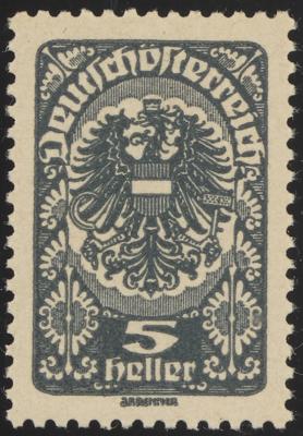 ** - Österr. Nr. 257 xc (5 Heller schwarzgrau) sign., - Briefmarken