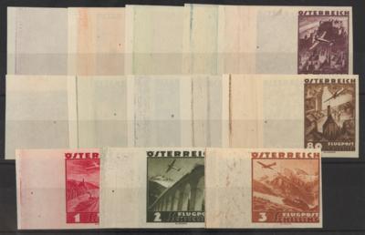 ** - Österr. Nr. 598U/612U (Flug 1935 UNGEZÄHNT), - Briefmarken