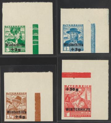 ** - Österr. Nr. 613/616 U (Winterhilfe II), - Briefmarken
