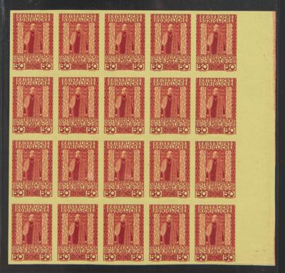 (*) - Österr. Post auf Kreta Nr. 391U/97U (Jubiläumsausgabe 1908 UNGEZÄHNT) je IN EINHEIT ZU 20 STÜCK, - Briefmarken