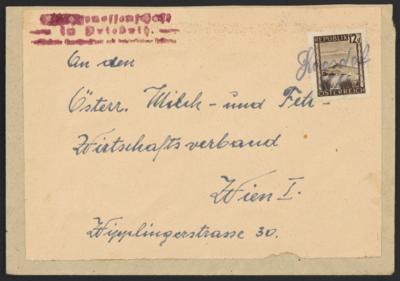 Poststück/Briefstück - Österr. 1945 - Partie Poststücke meist NÖ und meist Stempeprovisorien u.a. mit Weißenbach/Triesting, - Francobolli