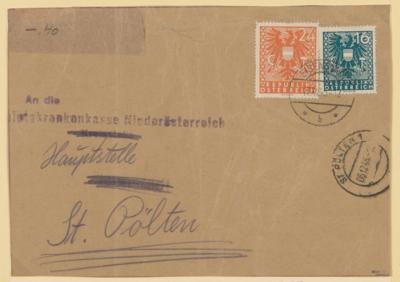 Poststück - Burgenland 1945 - 5 Belege aus 1945 mit seltenen Frankaturen, - Známky