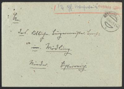 Poststück - Interess. Partie Poststücke Österr. 1945 u.a. mit Reko - Provisorium Karlstein a. d. Thaya, - Stamps