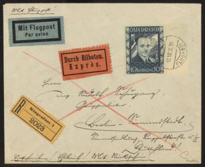Poststück - Österr. 1936 - 10 S Dollfuß rechtes - Briefmarken