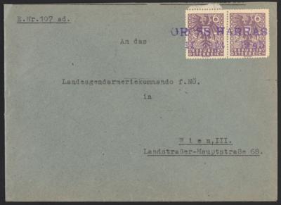 Poststück - Österr. 1945 - 3 Stempelprovisorien - Gross Harras vom 11.9. 1945, - Briefmarken