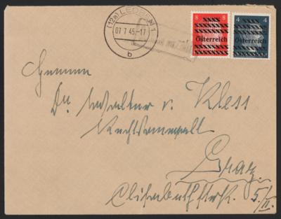 Poststück - Österr. 1945 - Lokalausg. Leoben - Známky