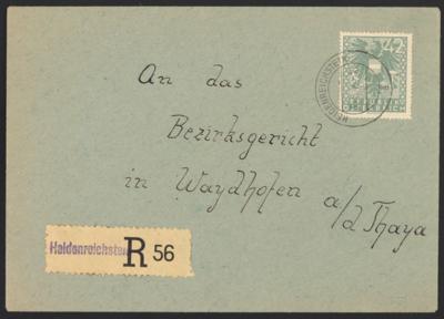 Poststück - Österr. 1945 - Partie Reko - Post Wappenausg. mit vielen Rekoprovisorien, - Stamps