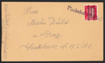 Poststück - Österr. 1945 - Stempelprovisorium "Pischelsdorf, - Briefmarken