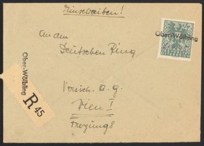 Poststück - Österr. 1945 - Stempeprovisorium - Stamps