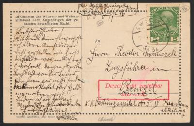 Poststück - Österr. Feldpost WK I - Briefmarken