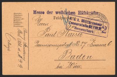 Poststück - Österr. Feldpost WK I - Stamps