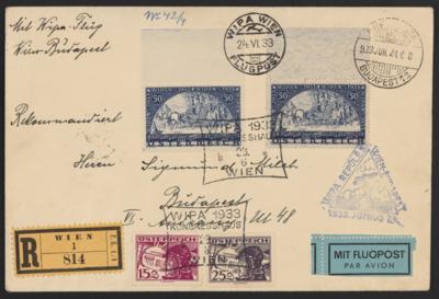 Poststück - Österr. WIPA glatt und - Briefmarken