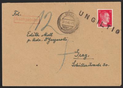 Poststück - Steiermark 1945 ungültige - Známky