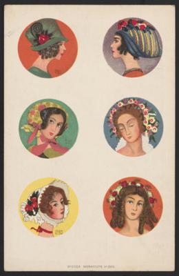 Poststück - Wiener Werkstätte WW - Karte Nr. 569: Mela Köhler: "6 Hutmodelle", - Briefmarken