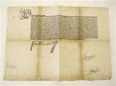Ferdinand I, - Autogramy