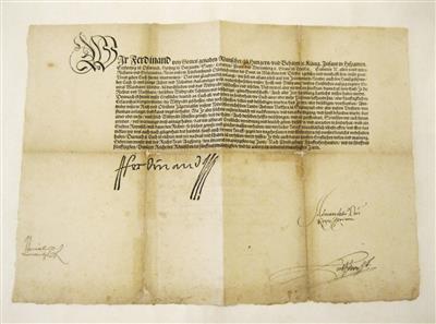 Ferdinand I, - Autographs