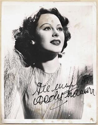 Lamarr, Hedy, - Autographs