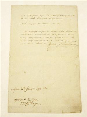 Potemkin, Grigori, - Autogramy