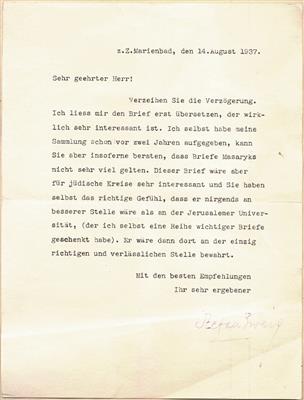 Zweig, Stefan, - Autografi