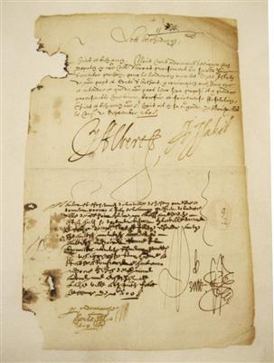 Albrecht VII., - Autogramy