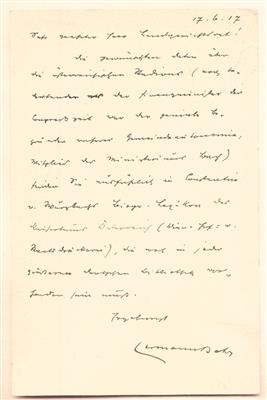 Bahr, Hermann, - Autographs